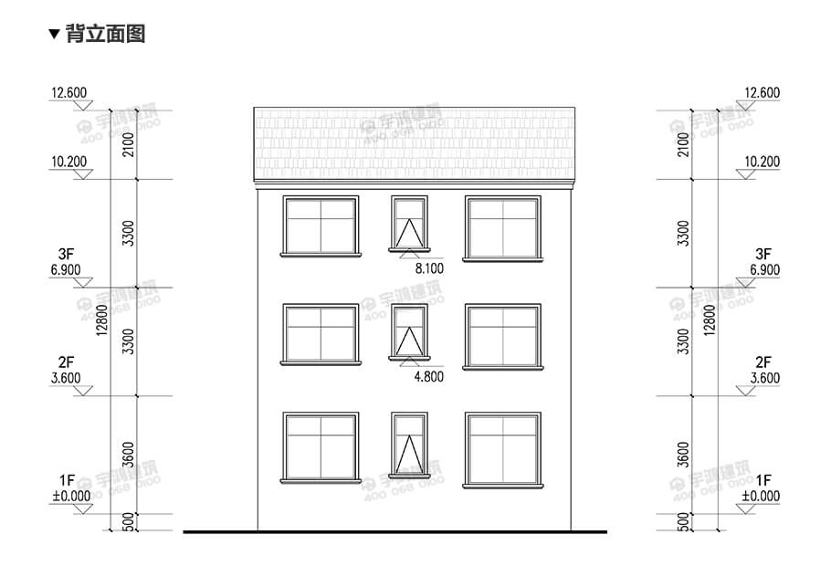 9x19米帶堂屋新農(nóng)村別墅設(shè)計(jì)圖紙