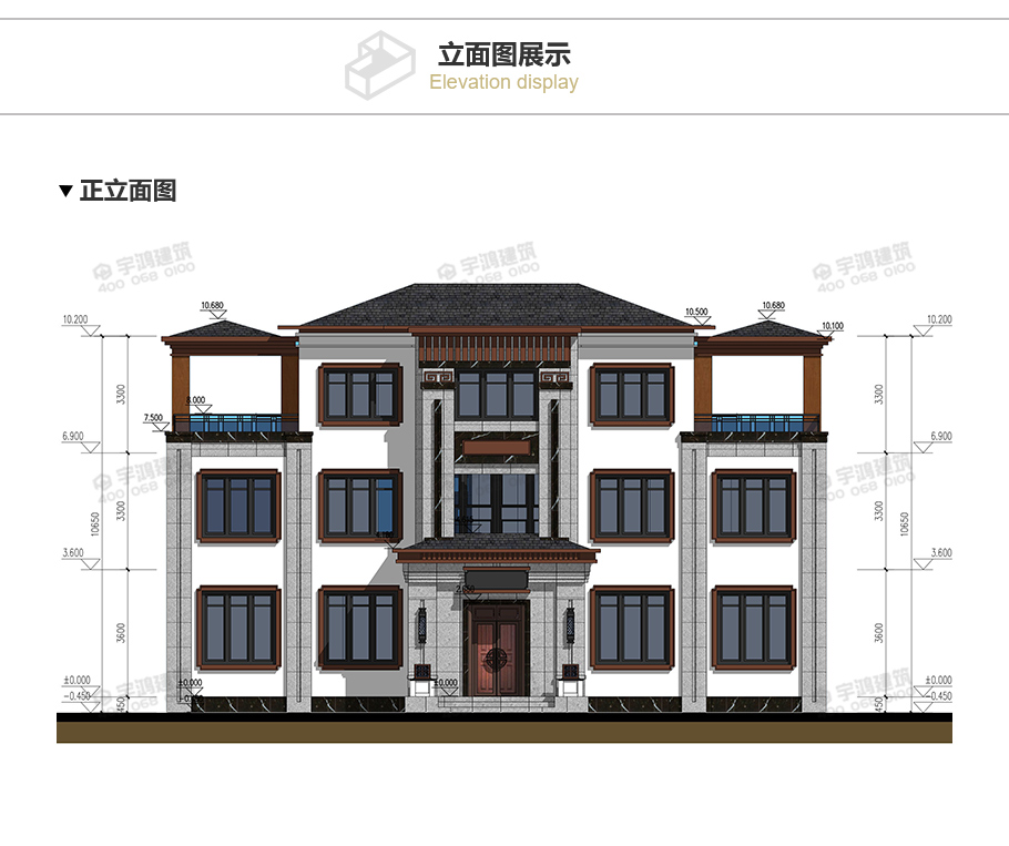 18x9米框架結(jié)構(gòu)新中式別墅設(shè)計圖紙