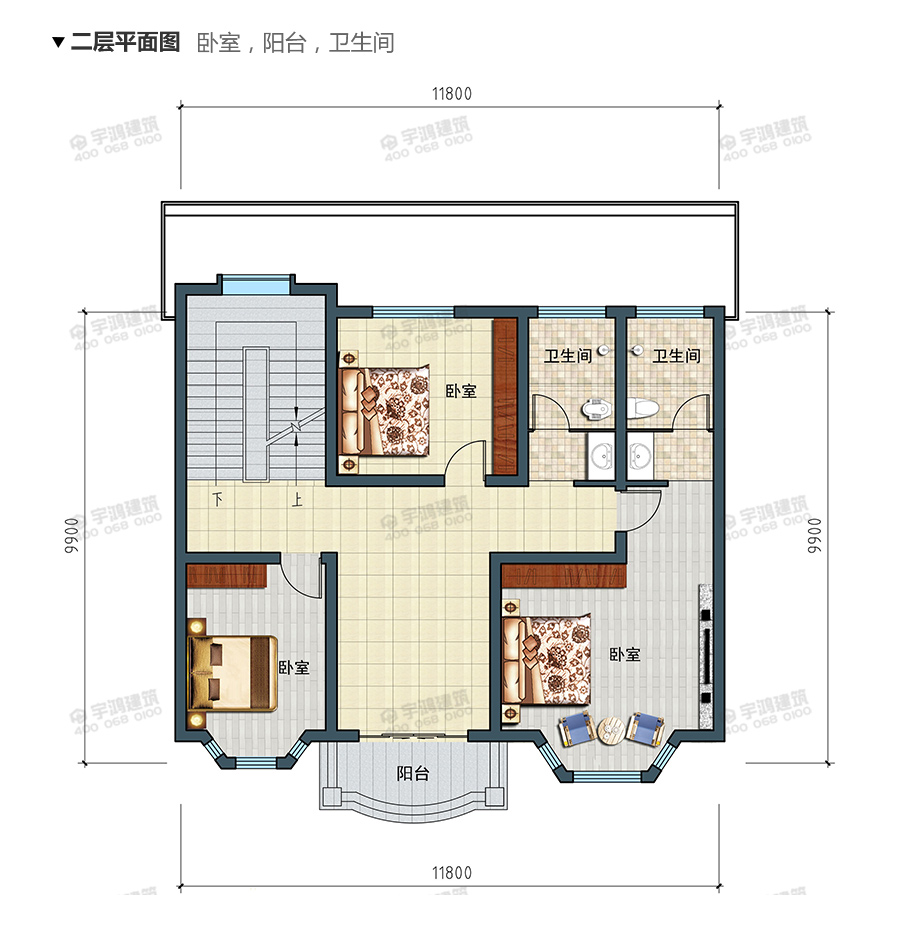 9x19米帶堂屋新農(nóng)村別墅設(shè)計(jì)圖紙