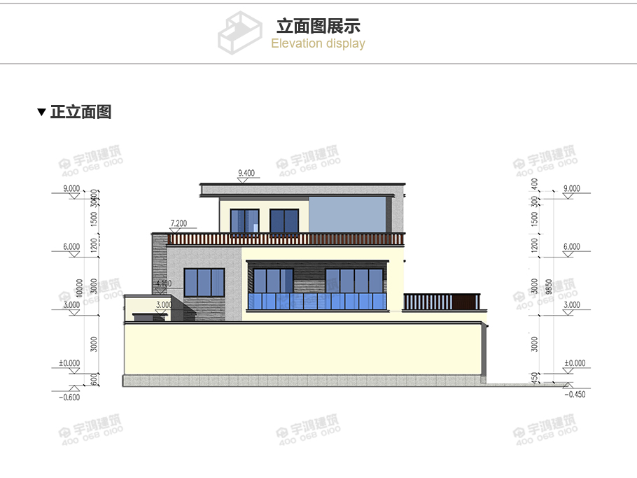 18x14米現(xiàn)代風農村別墅設計圖紙