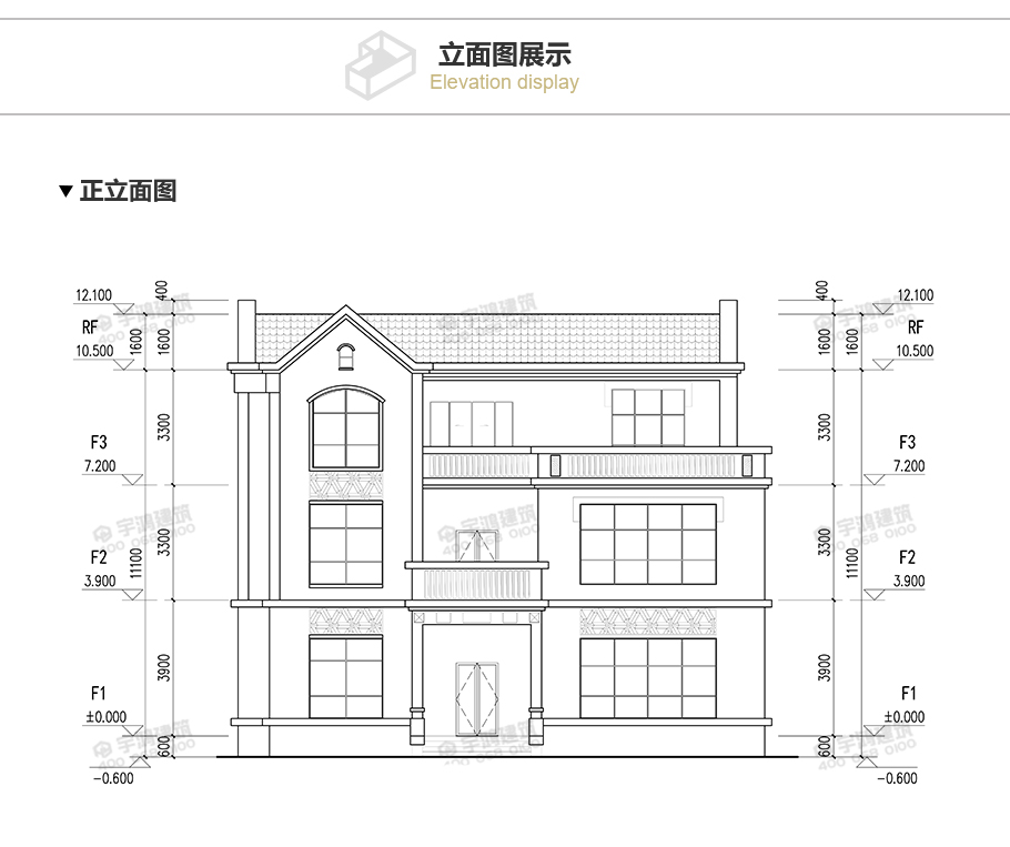 15x17米英式帶玄關(guān)農(nóng)村別墅設(shè)計圖紙