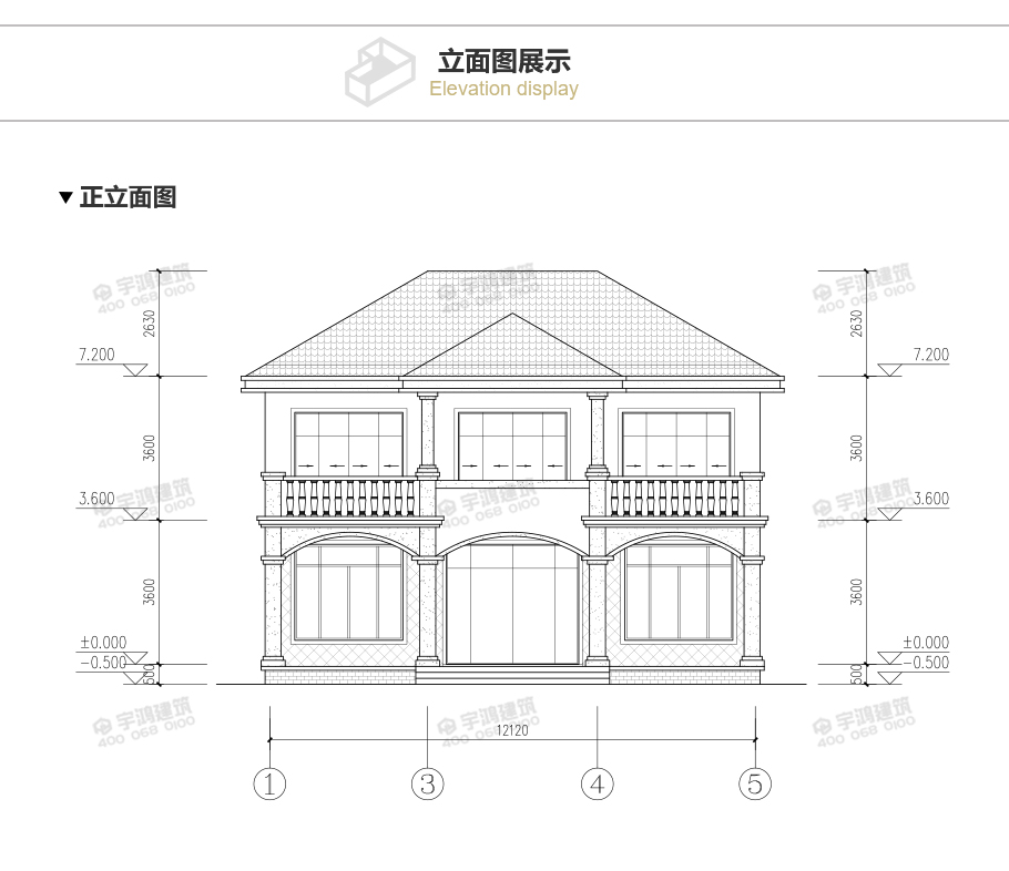 153平帶堂屋農(nóng)村簡歐房屋設(shè)計(jì)施工圖紙