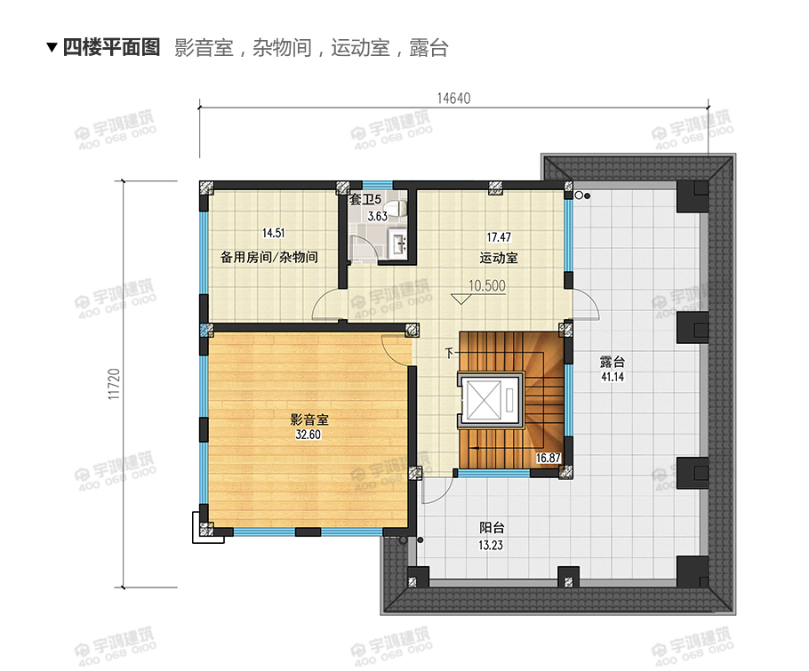 233平新中式四層農(nóng)村別墅設(shè)計(jì)圖紙