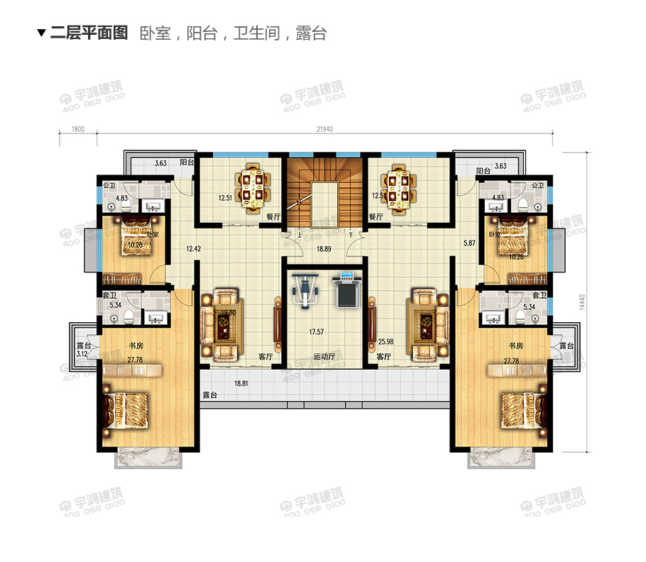 新中式豪華氣派新農(nóng)村別墅設(shè)計(jì)圖