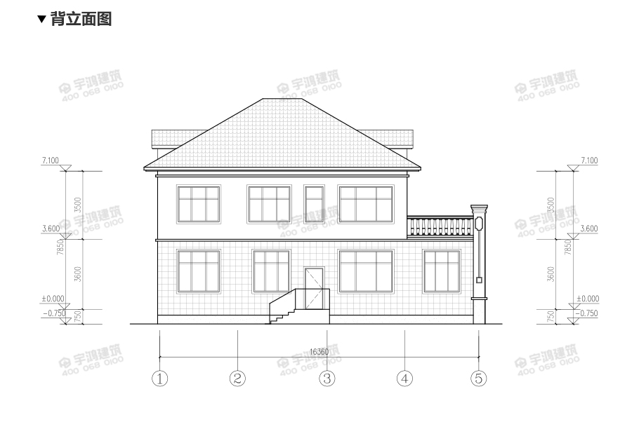 25萬帶車庫農村自建別墅設計圖紙