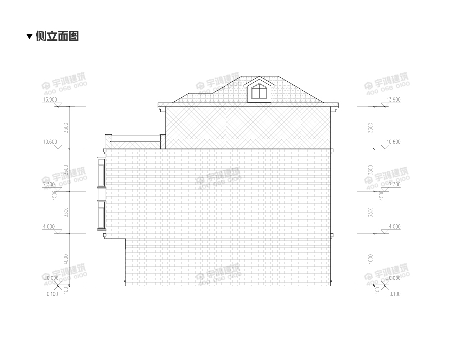 120平米四層帶庭院農(nóng)村別墅設(shè)計(jì)圖