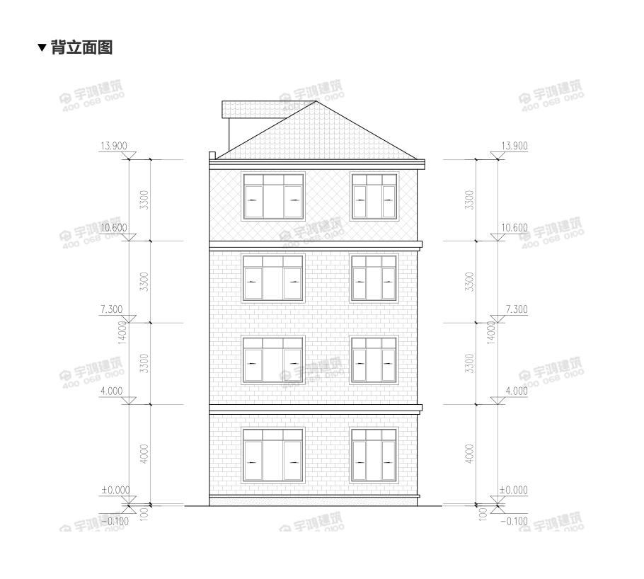 120平米四層帶庭院農(nóng)村別墅設(shè)計(jì)圖