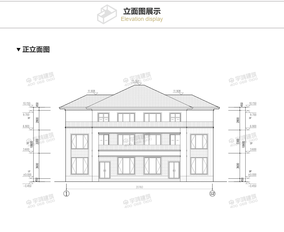 2019年新款農(nóng)村現(xiàn)代雙拼別墅設(shè)計(jì)圖紙及效果圖