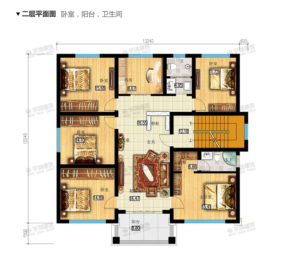 170平帶地下室新農(nóng)村三層自建房設(shè)計圖紙