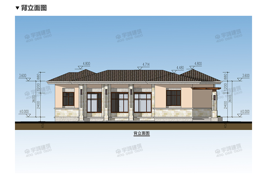 鄉(xiāng)下建房一層別墅戶型圖及效果圖，時(shí)尚又實(shí)惠