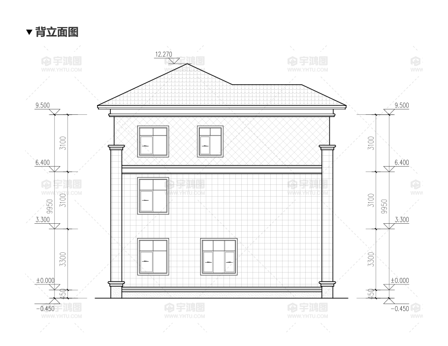 造價(jià)25萬(wàn)以內(nèi)三層農(nóng)村別墅設(shè)計(jì)圖，房子外觀高檔大氣