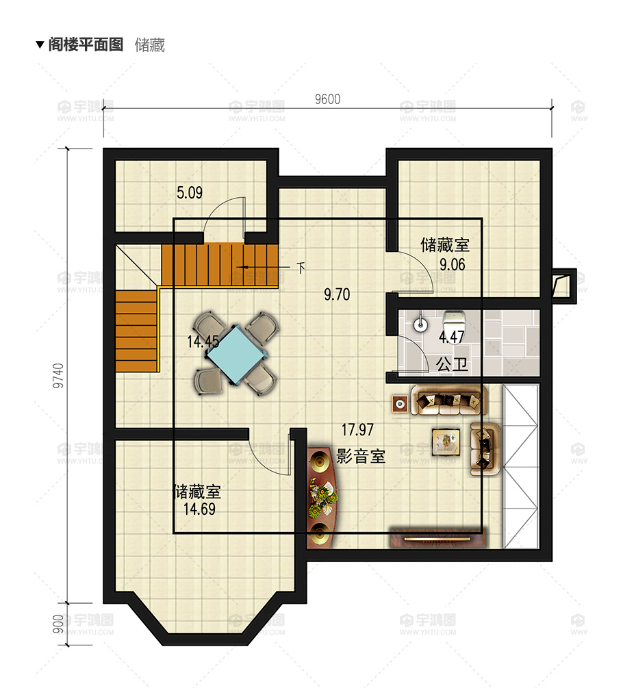 90平帶地下室歐式農(nóng)村別墅設(shè)計圖，造價20萬還帶閣樓